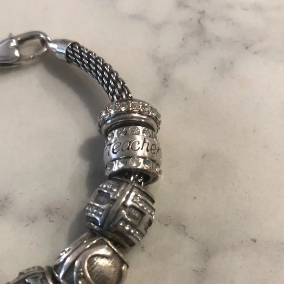 Brighton Silver Charm Bracelet with Intricate Beads - Picture 3 of 4